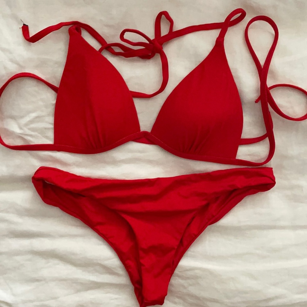Frankies Red Bikini Set